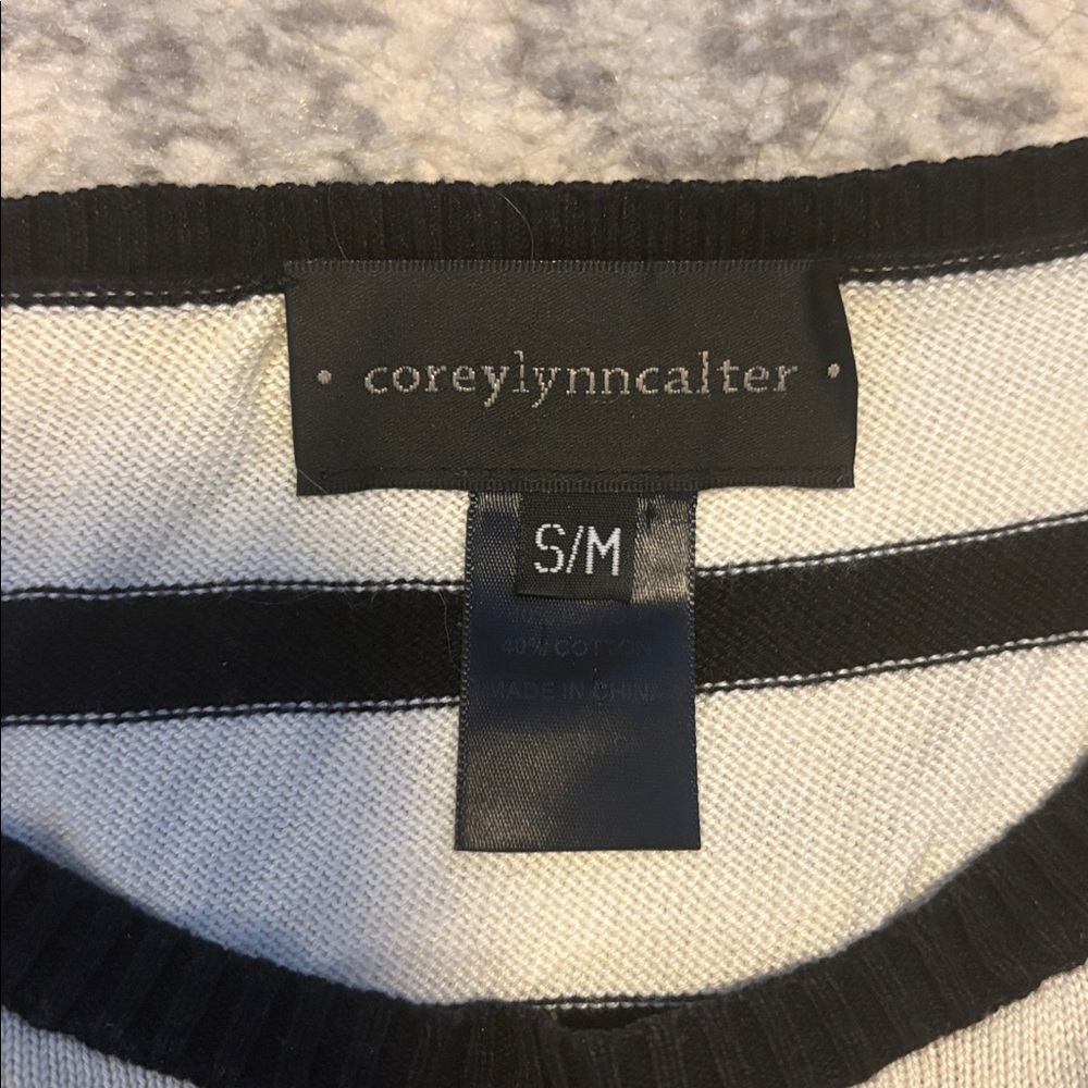 Corey Lynn Calter Monochrome Striped Knit - Picture 2 of 5